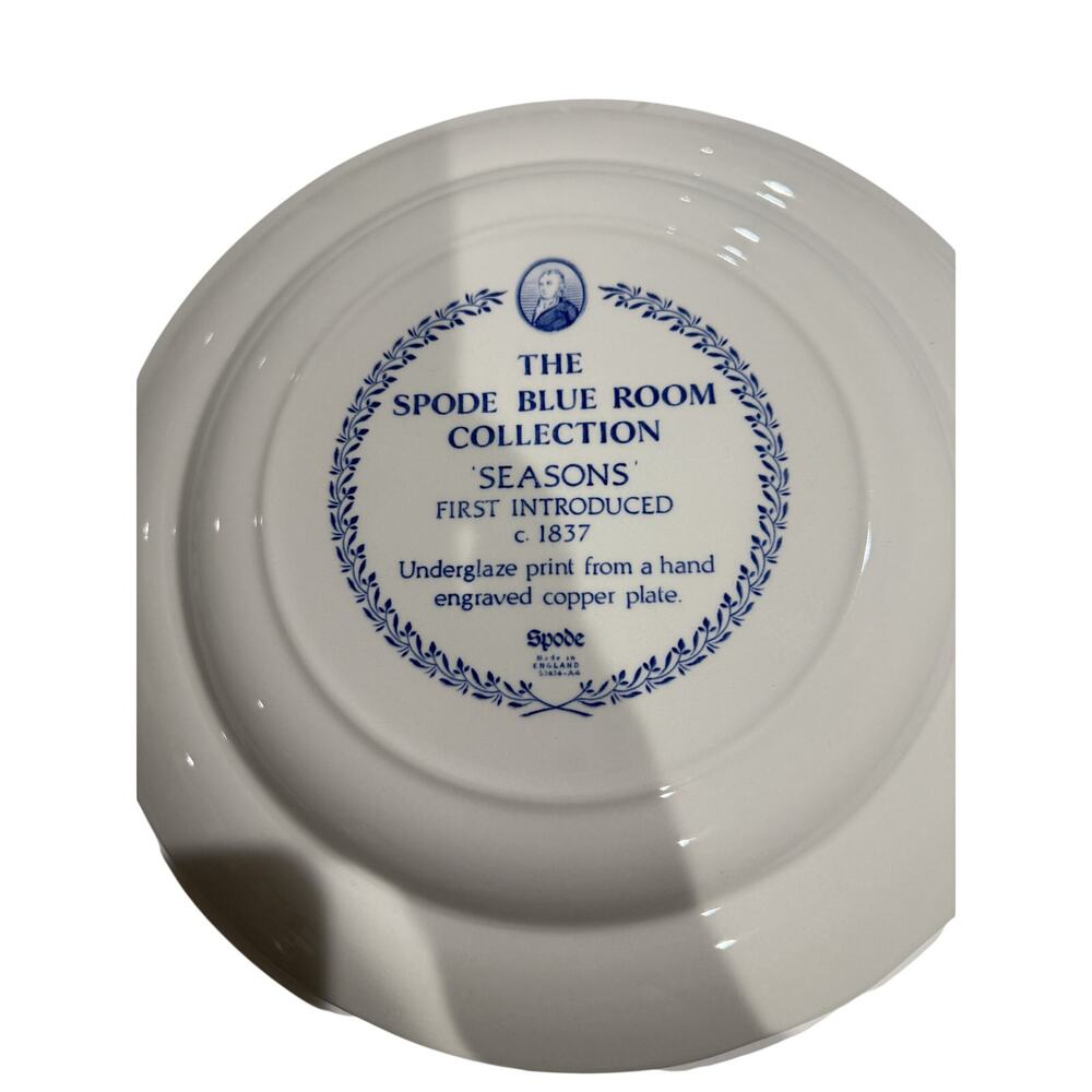 Vintage SPODE Blue Room Collection "Seasons"  First Introduced 1837 - Picture 2 of 2